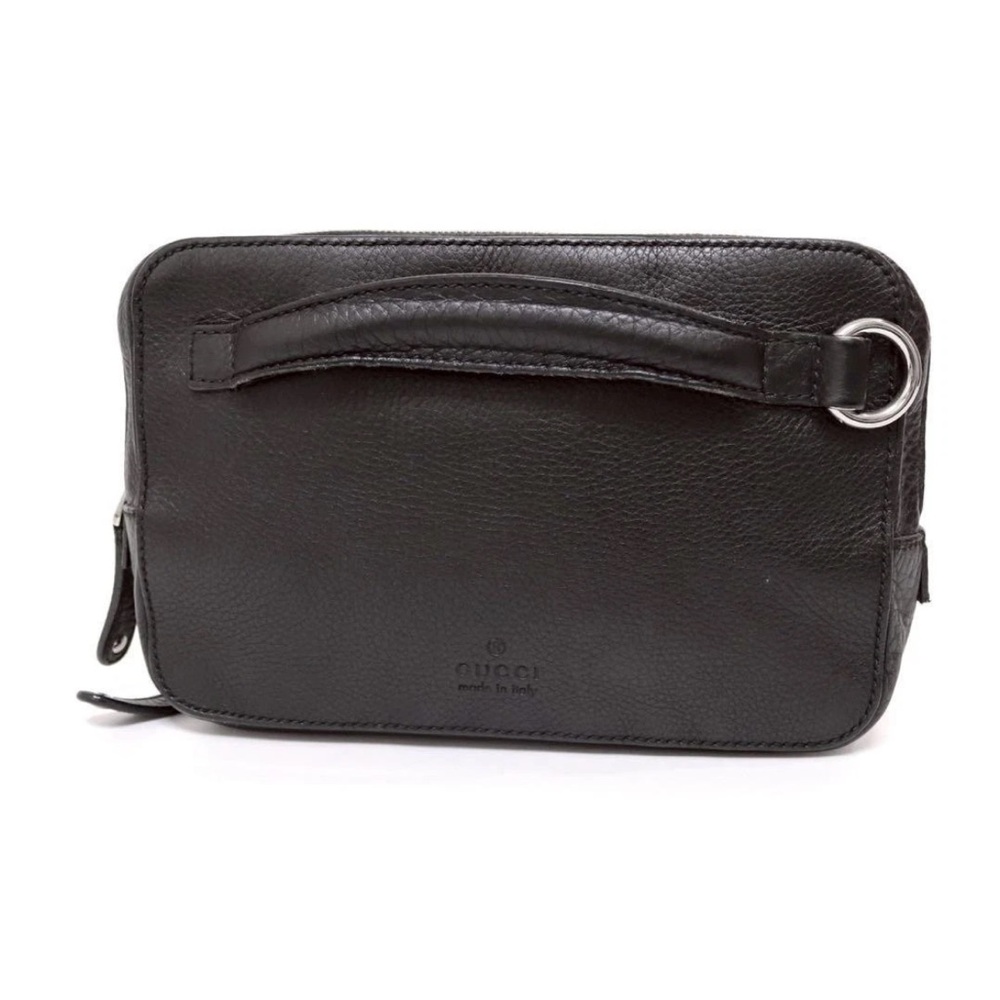 Gucci Black Leather Clutch